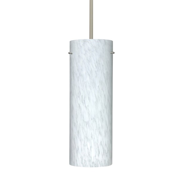 Besa Lighting Stilo 18 Stem Pendant, Carrera, Satin Nickel Finish, 1x11W LED 1TT-412819-LED-SN - main